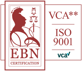 VCA** en ISO 9001 gecertificeerd door EBN Certification